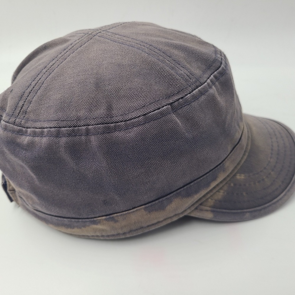 Apple Hat Adjustable Blue Distressed Cadet Military Army Cap Tech Logo Promo Men - Picture 8 of 14